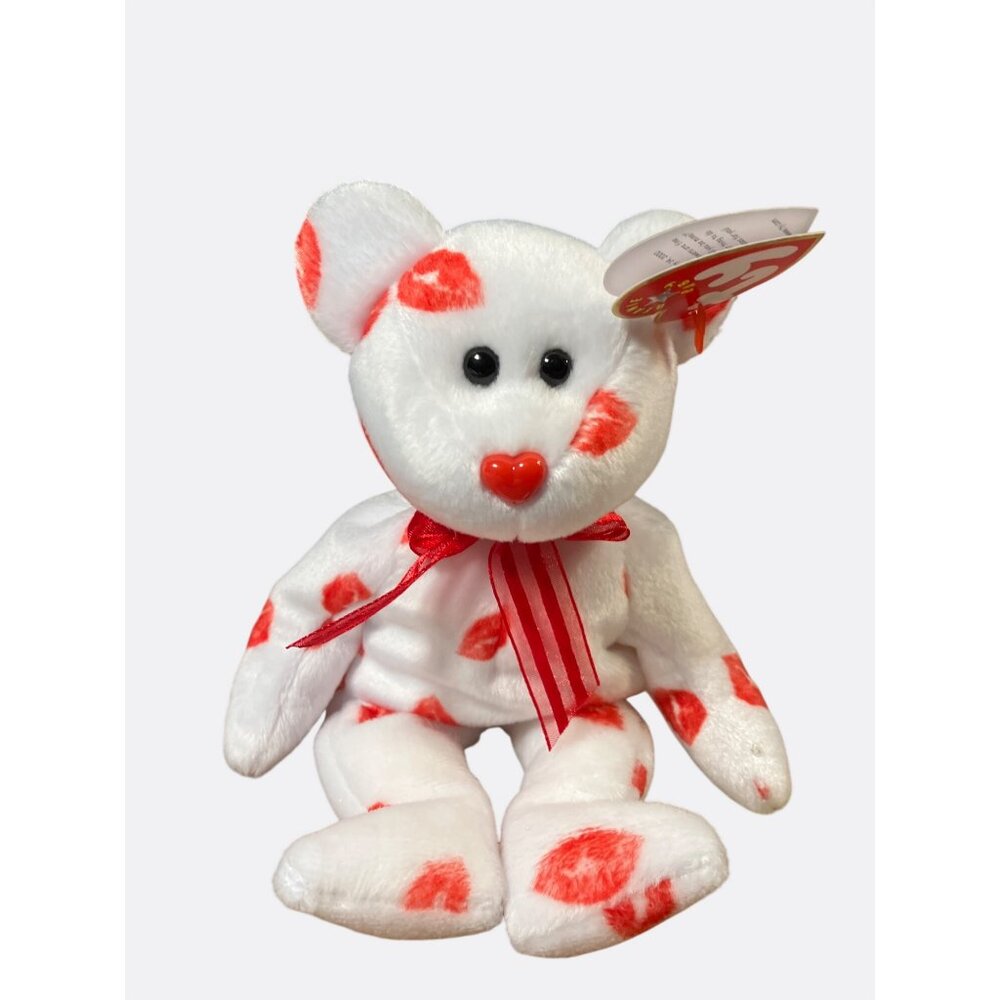 Ty Beanie Baby Smooch Valentines Day Teddy Bear